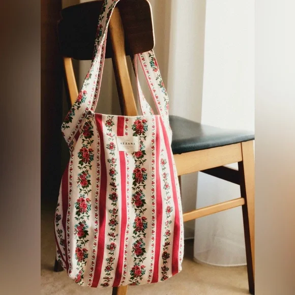 NWT Sézane Margaret Print Tote Bag - Picture 1 of 4